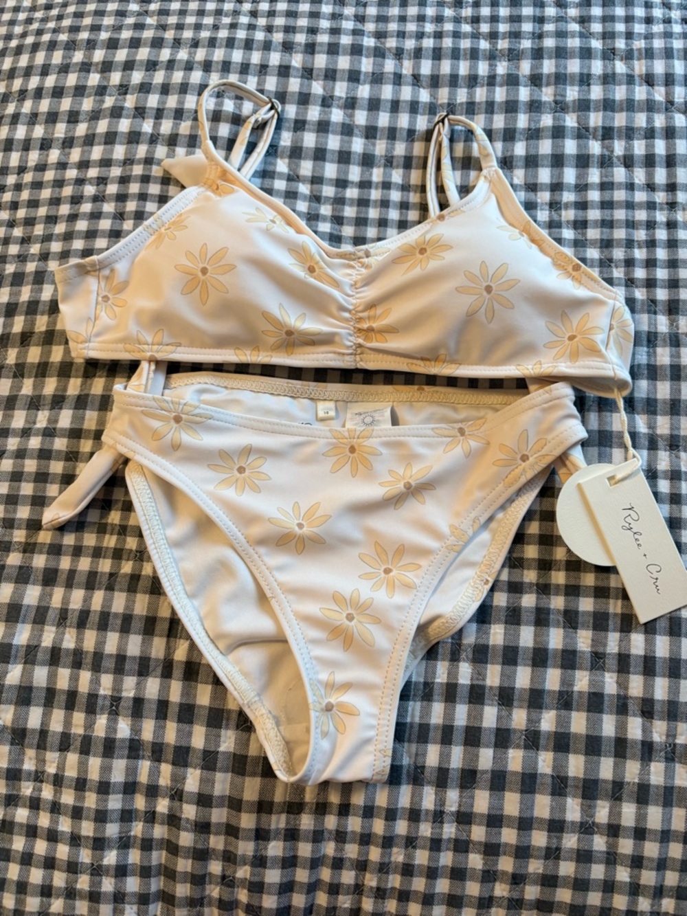 Rylee + Cru Cream Daisy Bikini